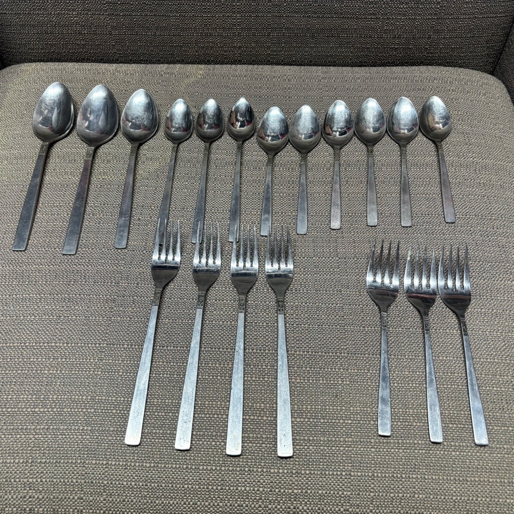 Continental -Japan-stainless flatware 19 Pieces dinner forks spoons